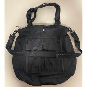 Zella Reflective Black Nylon Travel Gym Tote